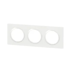 Plaque de finition 3 postes Legrand Dooxie 6 009 03 coloris blanc l.229 x P.10 x H.87 mm