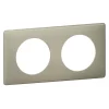 Plaque de finition 2 postes Legrand Céliane 0 988 64 coloris poudré argile l.161 x P.8,5 x H.82 mm