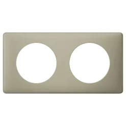 Plaque de finition 2 postes Legrand Céliane 0 988 64 coloris poudré argile l.161 x P.8,5 x H.82 mm