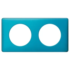 Plaque de finition 2 postes Legrand Céliane 0 988 76 coloris métal blue snake l.161 x P.8,5 x H.82 mm