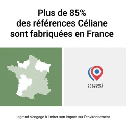 Plaque de finition 2 postes Legrand Céliane CP0622 coloris blanc relief l.161 x P.9 x H.82 mm