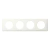Plaque de finition 4 postes Legrand Céliane 0 988 99 coloris laqué blanc l.303 x P.8,5 x H.82 mm
