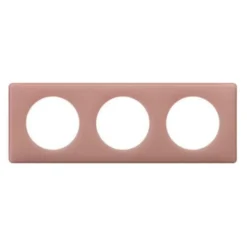 Plaque de finition 3 postes Legrand Céliane 0 988 31 coloris vieux rose l.232 x P.8,5 x H.82 mm