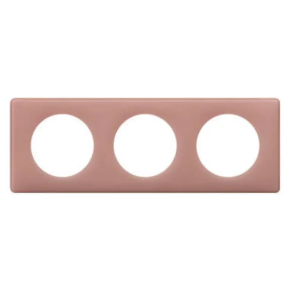 Plaque de finition 3 postes Legrand Céliane 0 988 31 coloris vieux rose l.232 x P.8,5 x H.82 mm