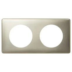 Plaque de finition 2 postes Legrand Céliane 0 998 61 coloris titane l.161 x P.9 x H.82 mm