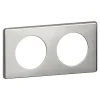 Plaque de finition 2 postes Legrand Céliane 0 988 72 coloris alu snake l.161 x P.8,5 x H.82 mm