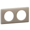 Plaque de finition 2 postes Legrand Céliane 0 988 24 coloris laqué galet l.161 x P.8,5 x H.82 mm