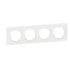 Plaque de finition 4 postes Legrand Dooxie 6 009 04 coloris blanc l.300 x P.10 x H.87 mm