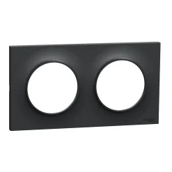 Plaque de finition 2 postes Schneider Electric Odace Styl S540704 coloris anthracite l.156 x P.10 x H.85 mm