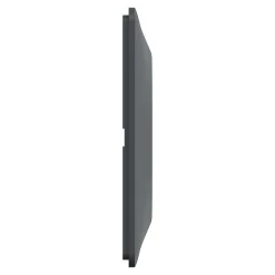 Plaque de finition 2 postes Schneider Electric Ovalis S340704E coloris anthracite avec liseré laiton l.158 x P.10 x H.87 mm