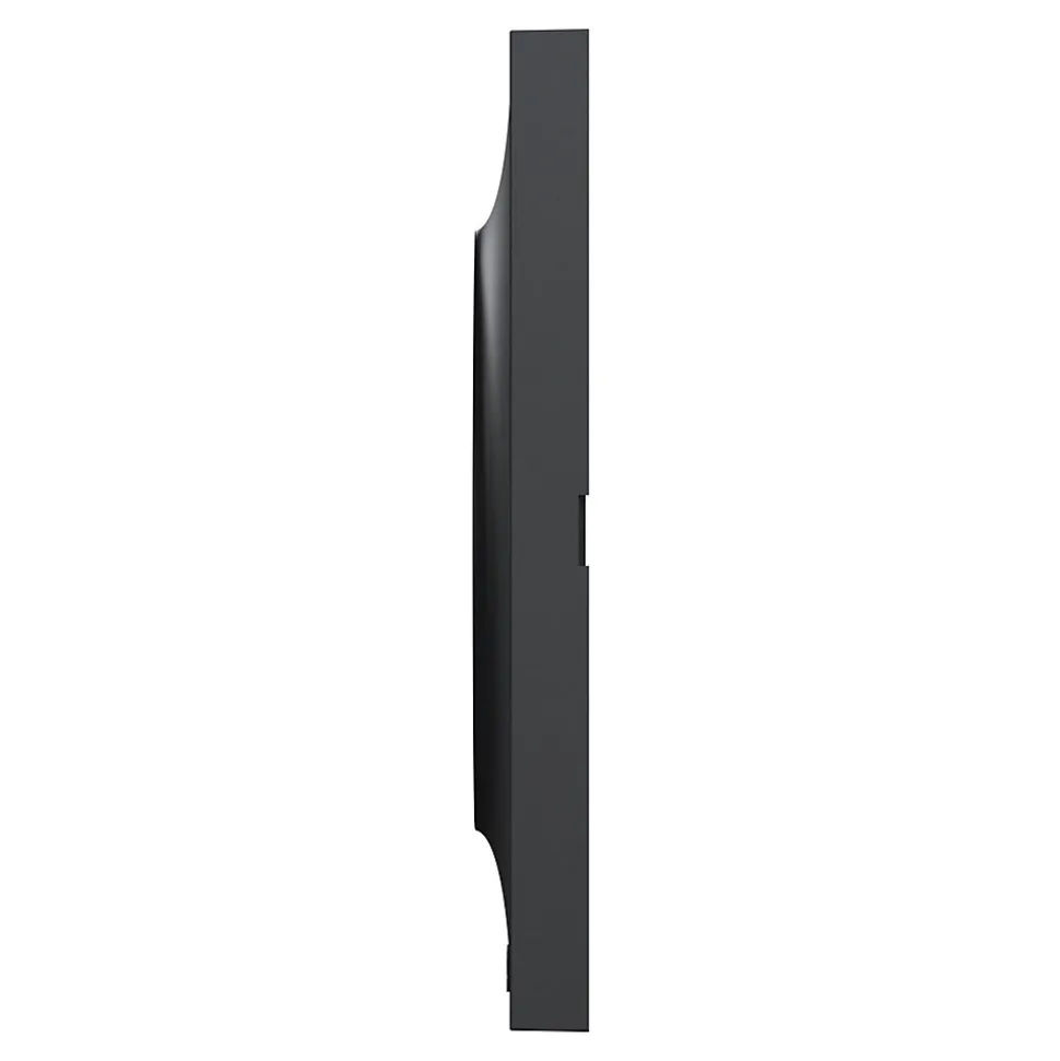 Plaque de finition 2 postes Schneider Electric Odace Styl S54C704 coloris anthracite avec liseré anthracite l.156 x P.10 x H.85 mm