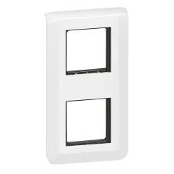 Plaque de finition 2x2 modules Legrand Mosaïc 0 994 73 coloris blanc l.153 x P.9 x H.82 mm
