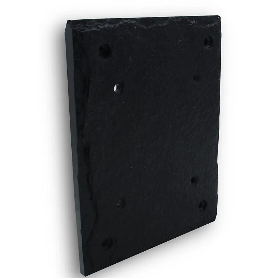 Plaque de numéro de rue, en schiste, noir, L.15 x l.18,5 cm, Chapuis CIXA11