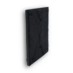 Plaque de numéro de rue, en schiste, noir, L.11,5 x l.15 cm, Chapuis CIXA10