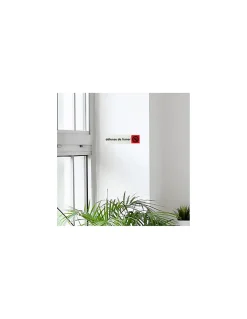 Plaque de signalisation Défense de fumer, plexiglass adhésif, 170x45mm - THIRARD