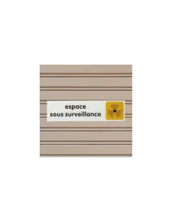Plaque de signalisation Espace sous surveillance, plexiglass adhésif, 170x45mm - THIRARD