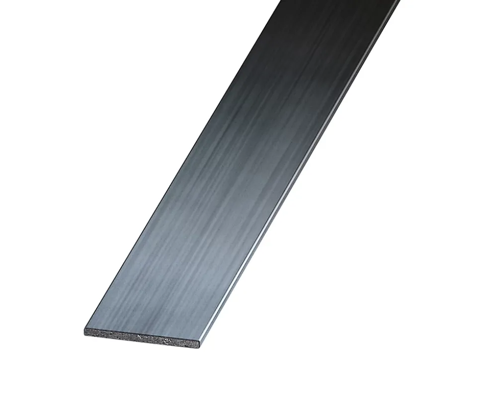 Plat acier étiré verni 10 x 2 mm, 1 m