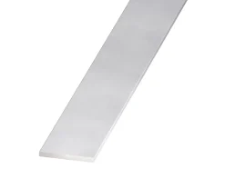 Plat aluminium anodisé coloris inox 50 x 3 mm, 2 m