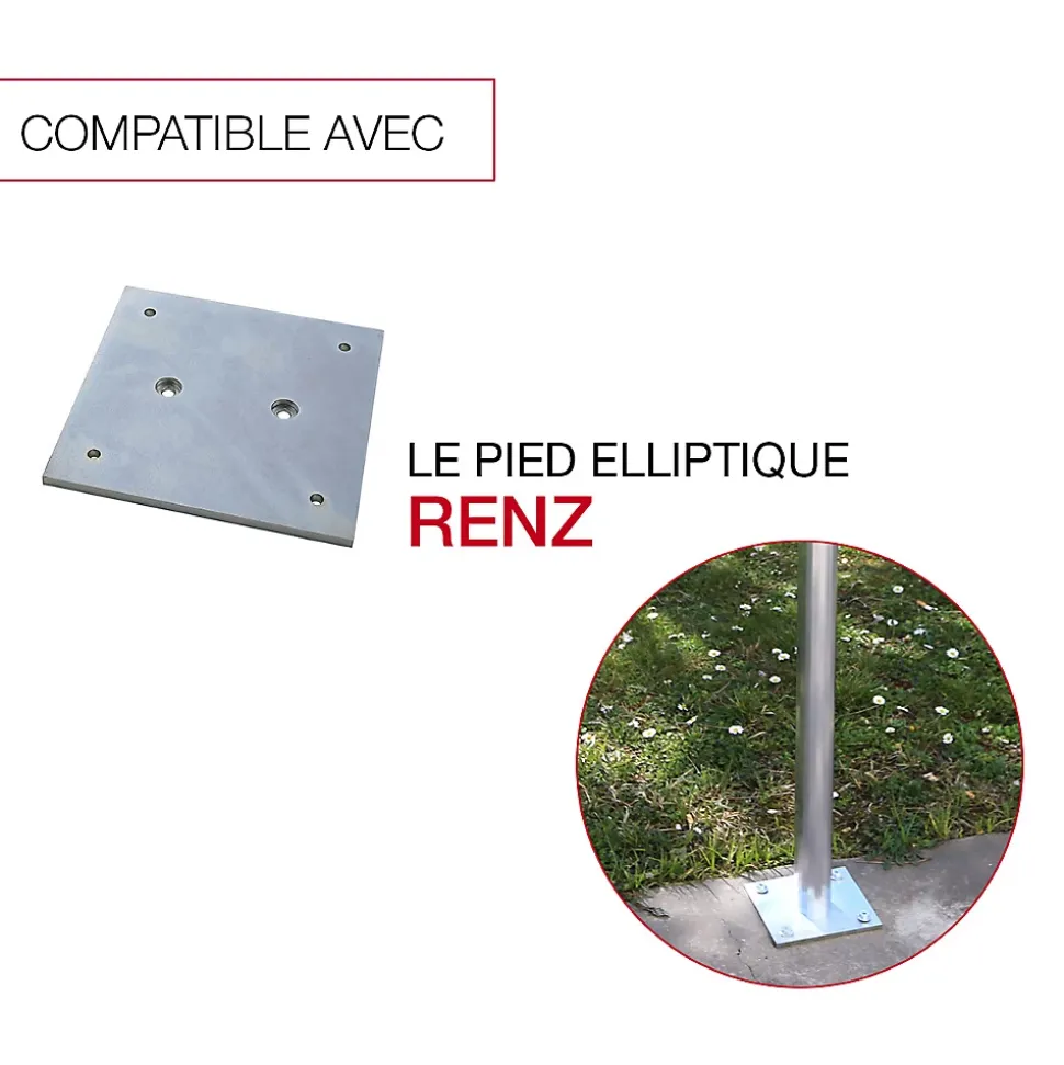 Platine de fixation au sol pour pied elliptique