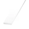 Plat PVC blanc 25 x 5 mm, 2 m Polychlorure de vinyle (PVC)