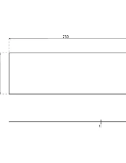 Plinthe de bas de porte, inox brossé, 250x730 mm, avec adhésif - THIRARD
