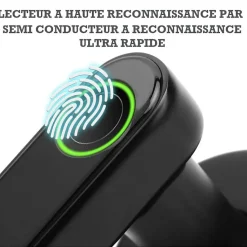 Poignée connectée à codes pour serrure de porte