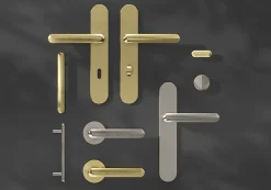 Poignée de meuble arrondi GoodHome Garlan aluminium effet laiton satin doré l.136mm x l.15mm x H. 27mm entraxe 96mm