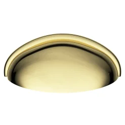 Poignée de meuble demi-ronde GoodHome Armel effet laiton doré l.79mm x l.28mm x H. 26mm entraxe 64mm