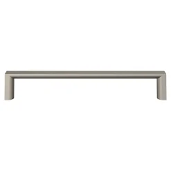 Poignée de meuble Droit GoodHome Dotz effet nickel satin gris l.169mm x l.12mm x H. 27mm entraxe 160mm