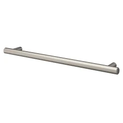 Poignée de meuble en T GoodHome Dizel acier effet nickel satin gris l.264mm x l.12mm x H. 35mm entraxe 224mm