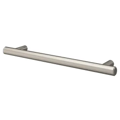 Poignée de meuble en T GoodHome Dizel acier effet nickel satin gris l.200mm x l.12mm x H. 35mm entraxe 160mm