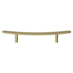 Poignée de meuble en T GoodHome Meham effet laiton doré l.220mm x l.20mm x H. 35mm entraxe 128mm