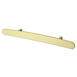 Poignée de meuble en T GoodHome Meham effet laiton doré l.220mm x l.20mm x H. 35mm entraxe 128mm