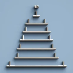 Poignée de meuble en T GoodHome Dizel acier effet nickel satin gris l.136mm x l.12mm x H. 35mm entraxe 96mm