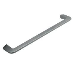 Poignée de meuble en zamac finition chrome mat e 320 mm avec vis incluses