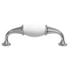 Poignée de meuble GoodHome porcelaine blanc 96mm