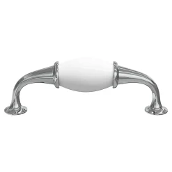 Poignée de meuble GoodHome porcelaine blanc 96mm
