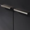 Poignée de meuble Incurvé GoodHome Skej aluminium effet nickel satin gris l.120mm x l.19mm x H. 35mm entraxe 96mm