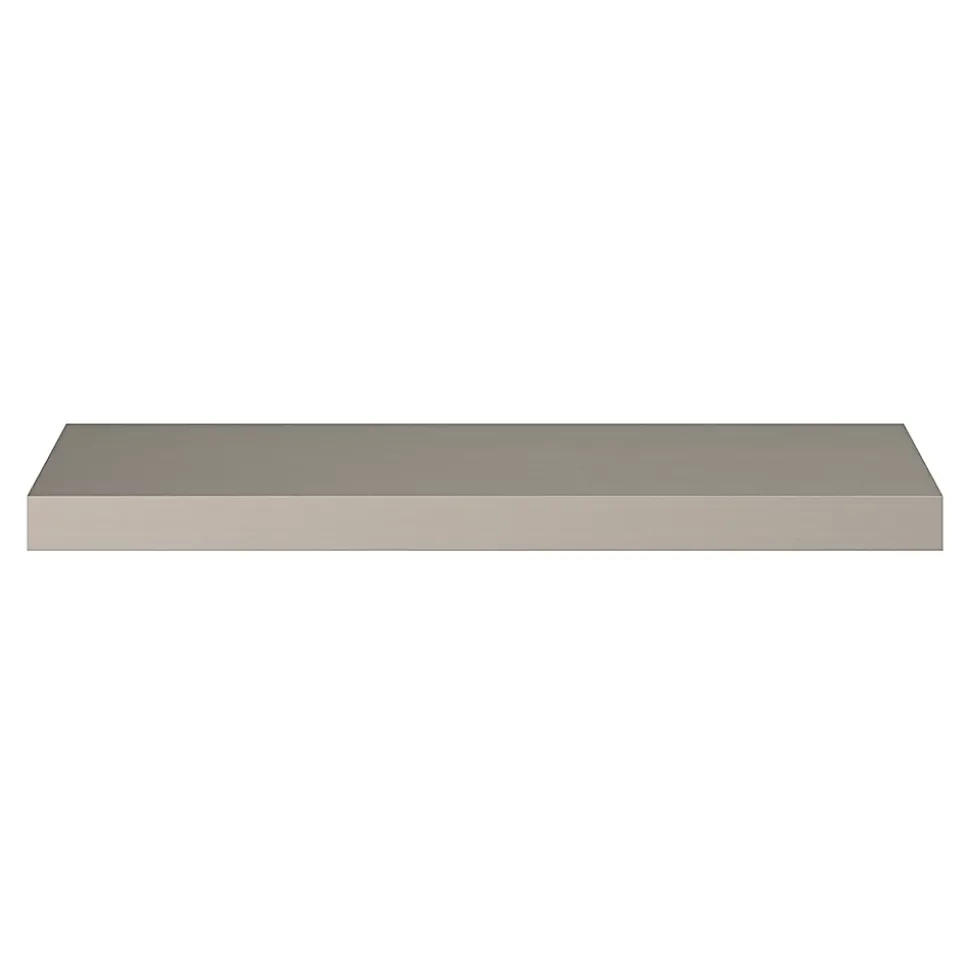 Poignée de meuble Incurvé GoodHome Skej aluminium effet nickel satin gris l.152mm x l.19mm x H. 35mm entraxe 128mm