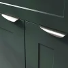 Poignée de meuble Incurvé GoodHome Mehaban effet satin gris l.120mm x l.44mm x H. 13mm entraxe 96mm