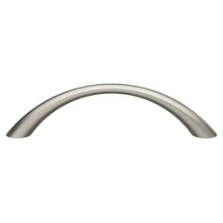Poignée de meuble nœud GoodHome Primel effet nickel satin gris l.114mm x l.11mm x H. 27mm entraxe 96mm