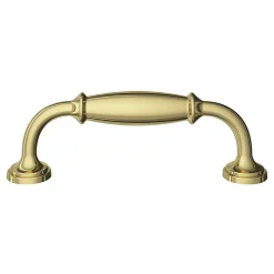 Poignée de meuble nœud GoodHome Ruis effet laiton doré l.116mm x l.20mm x H. 38mm entraxe 96mm