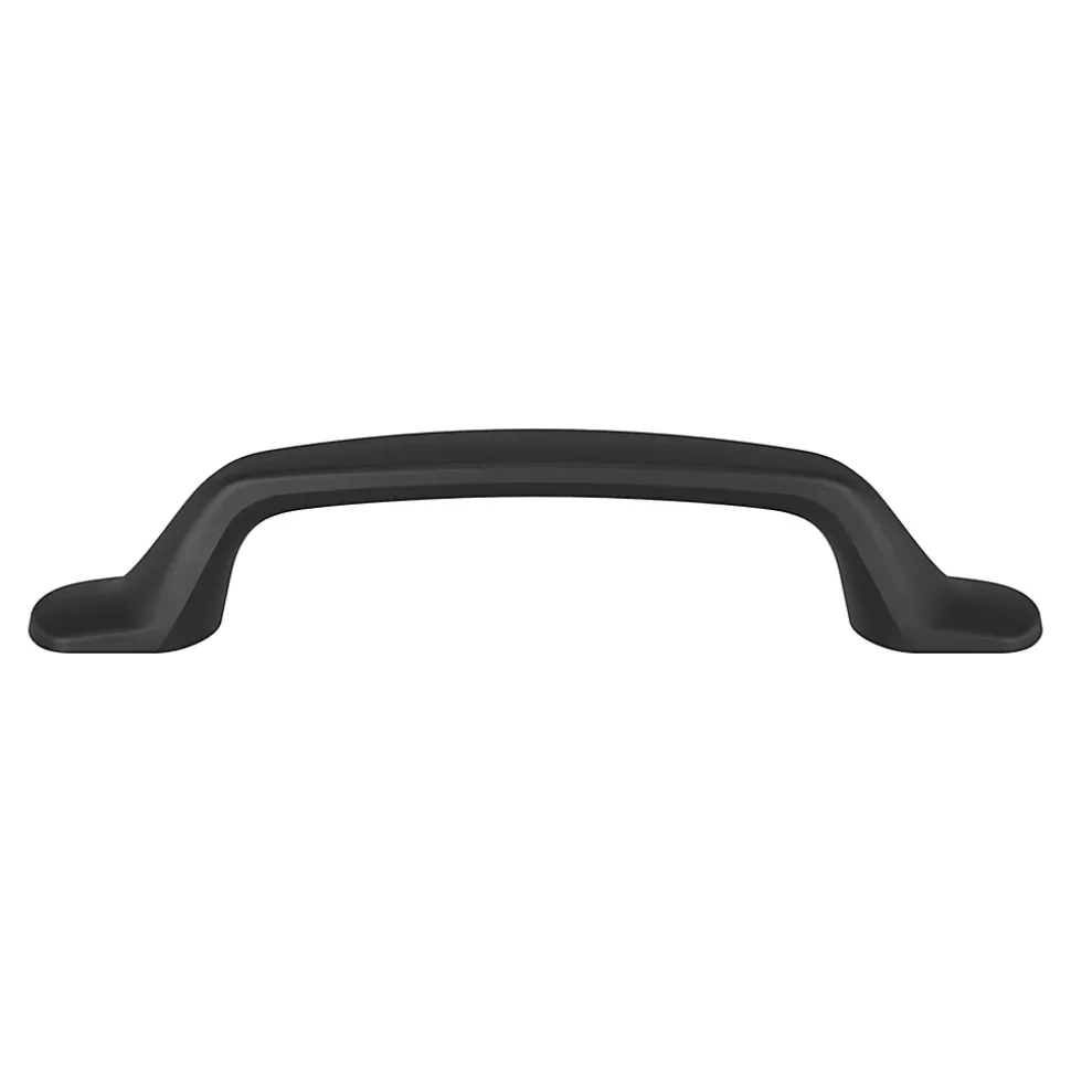 Poignée de meuble nœud GoodHome Govlin aluminium mat noir l.131mm x l.19mm x H. 24mm entraxe 96mm
