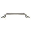 Poignée de meuble nœud GoodHome Govlin aluminium effet nickel satin gris l.164mm x l.20mm x H. 24mm entraxe 128mm