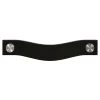 Poignée de meuble nœud GoodHome Hezo cuir et métal satin noir l.153mm x H. 24mm entraxe 128mm