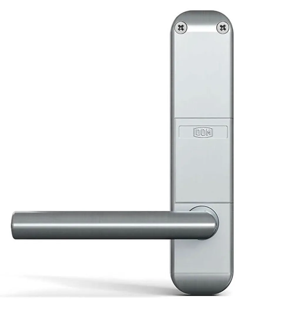 Poignée électronique serrure à code Easykey DOM serrure inox porte intérieure 50 mm sans clé