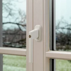 Poingée de fenêtre à clé blanche Abus