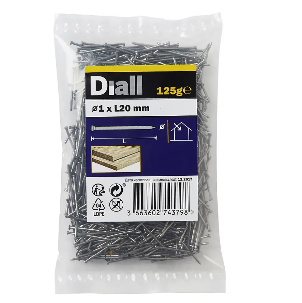 Pointes à placage en acier 1x20 - 125g