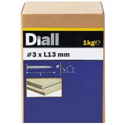 Pointe striée en acier galvanisé Ø3 x L.13 mm - boîte de 1kg