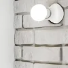 Point lumineux thermoplastique avec douille E27, base droite. Blanc